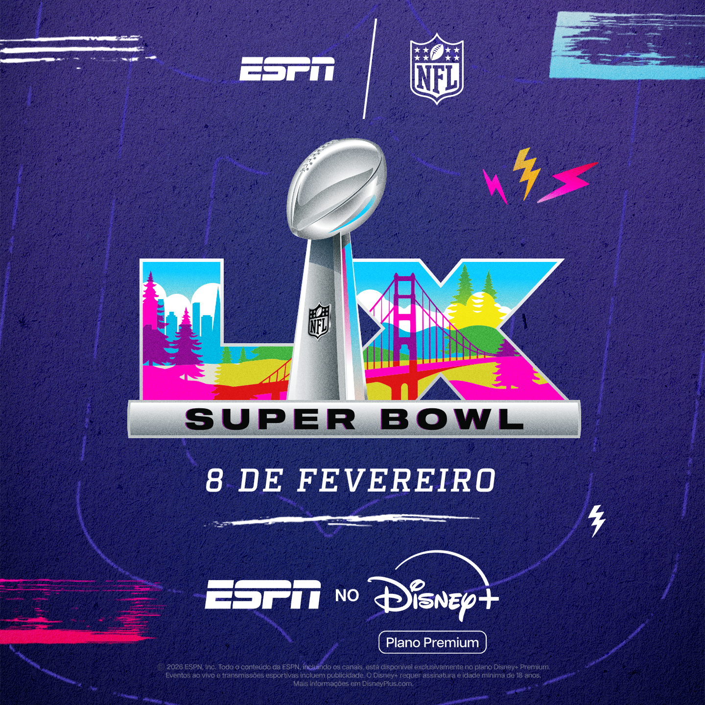 Logo do Super Bowl LX, a final da NFL 2026