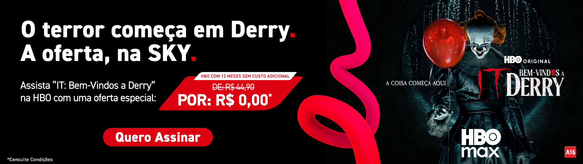 O terror começa em Derry. A oferta, na SKY.
